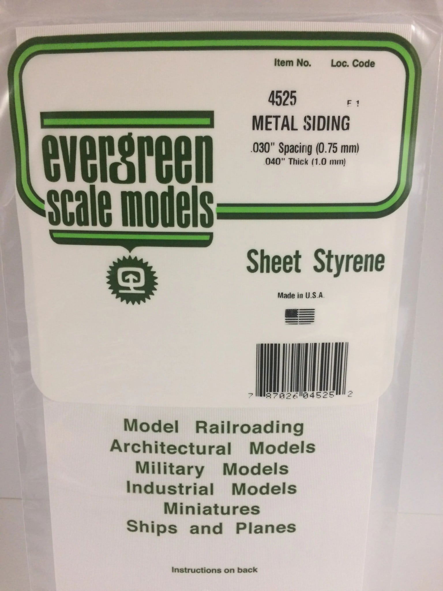4525 Metal Siding Sheet .030 SP