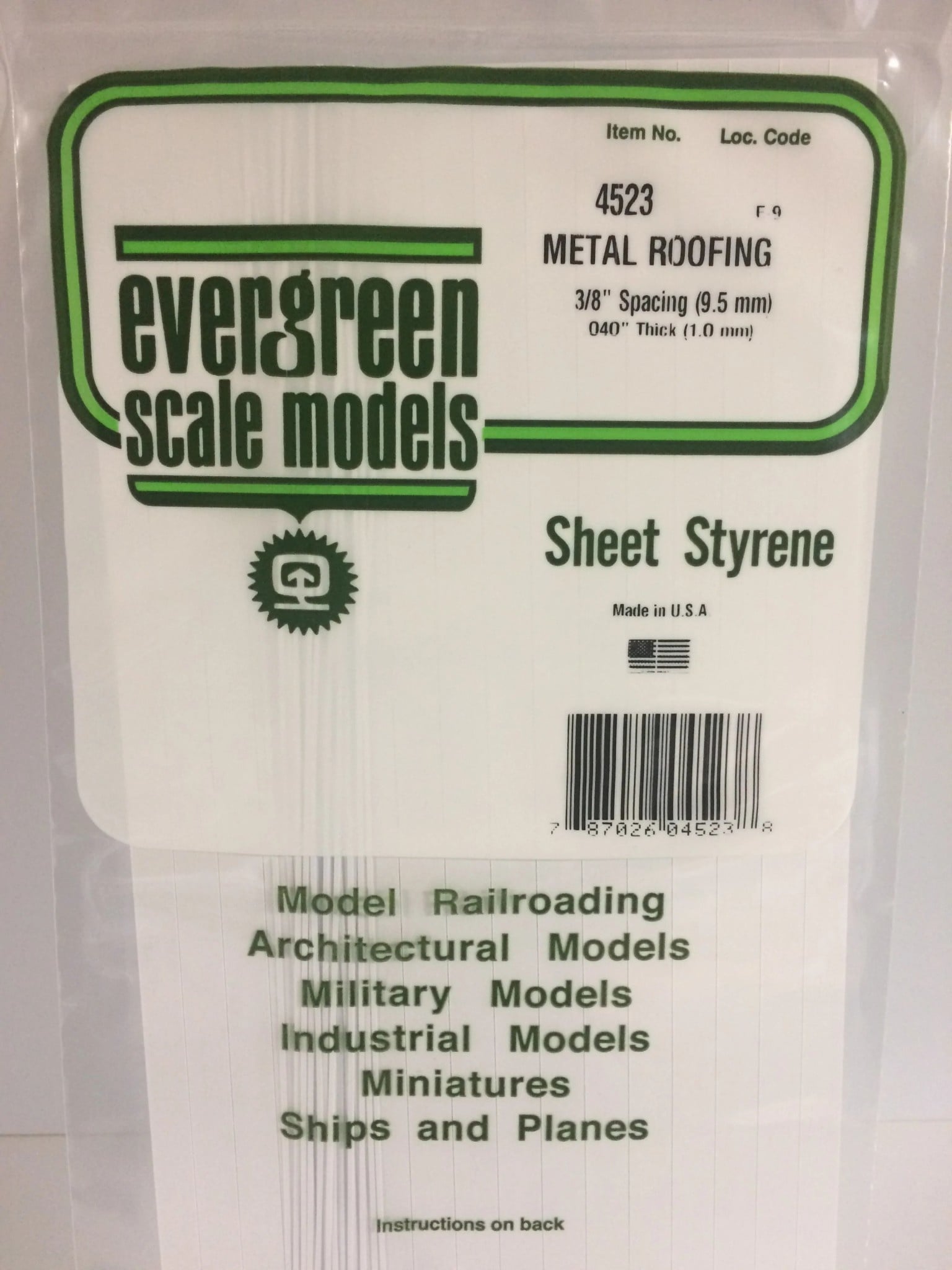 EVG4523 METAL ROOFING 3/8 SPACING .040 THICKNESS
