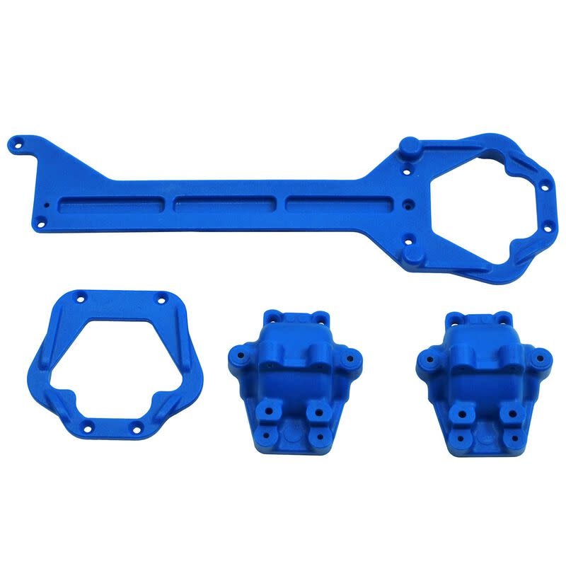 RPM70795 F/R UPPER CHASSIS AND DIFF COVERS FOR LATRAX TETON AND RALLY BLUE