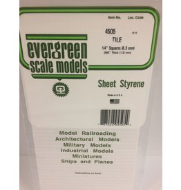 EVERGREEN EVG4505 1/4 SQUARES .040 THICKNESS