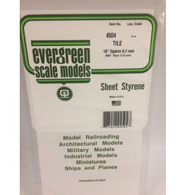 EVERGREEN EVG4504 TILE 1/6 SQAUARES .040 THICKNESS