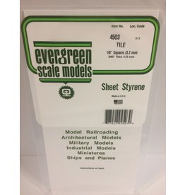 EVERGREEN EVG4503 TILE 1/8 SQUARES .040 THICKNESS