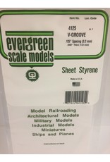 EVERGREEN EVG4125 V GROOVE .125 SPACING .040 THICKNESS