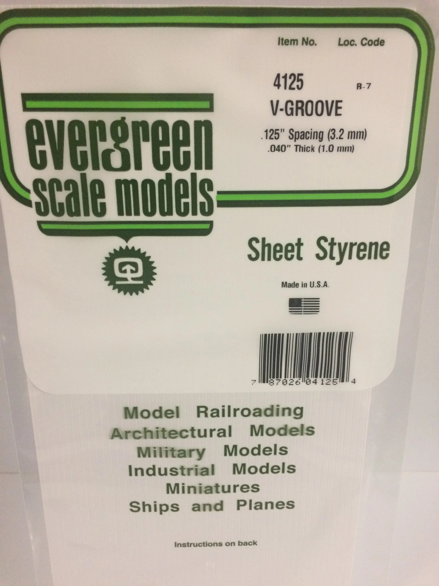 4125 Siding .040 V-groove .125