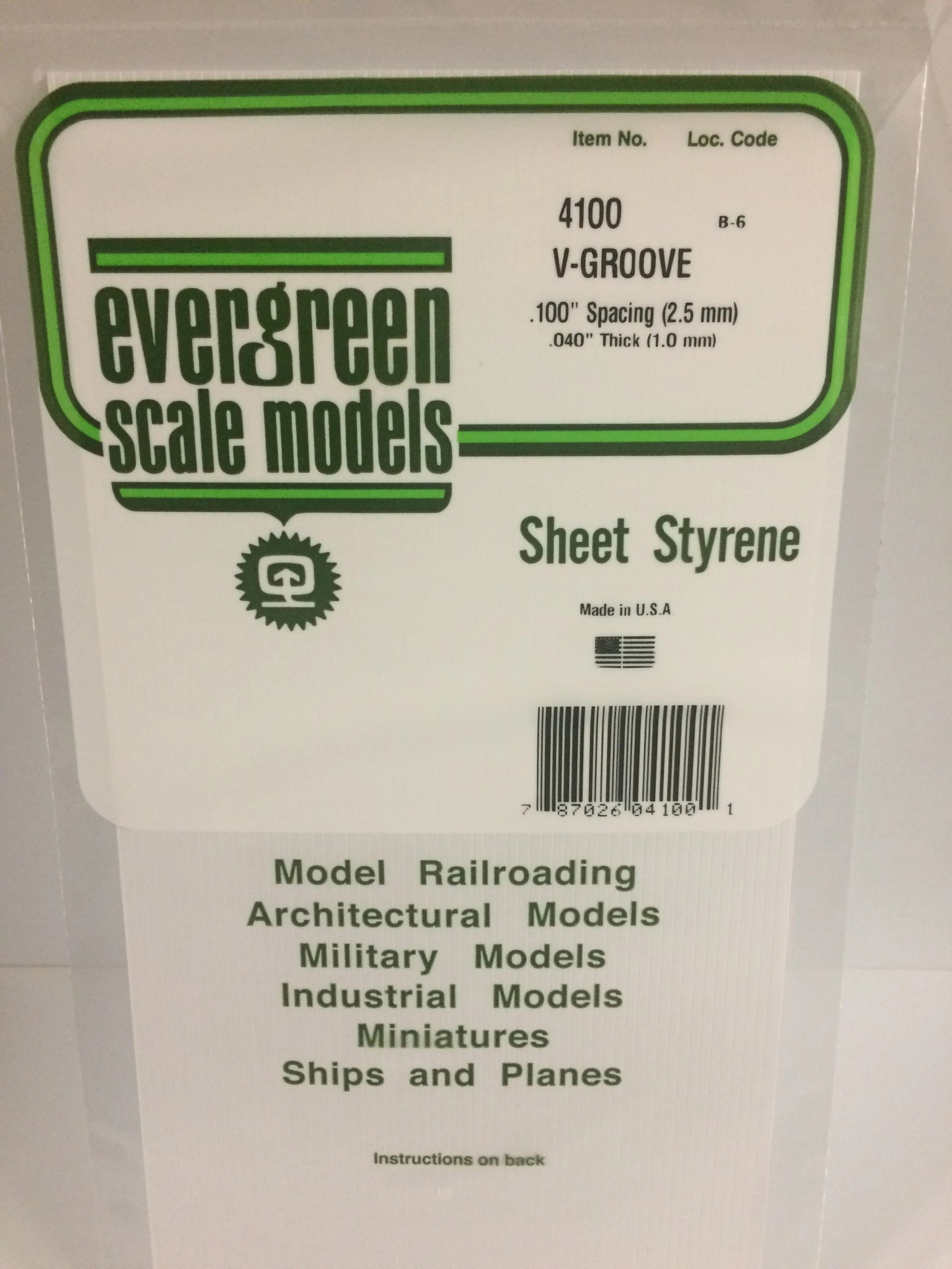 4100 Siding .040 V-groove .100