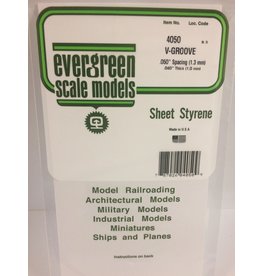 EVERGREEN EVG4050 V GROOVE .050 SPACING .040 THICKNESS