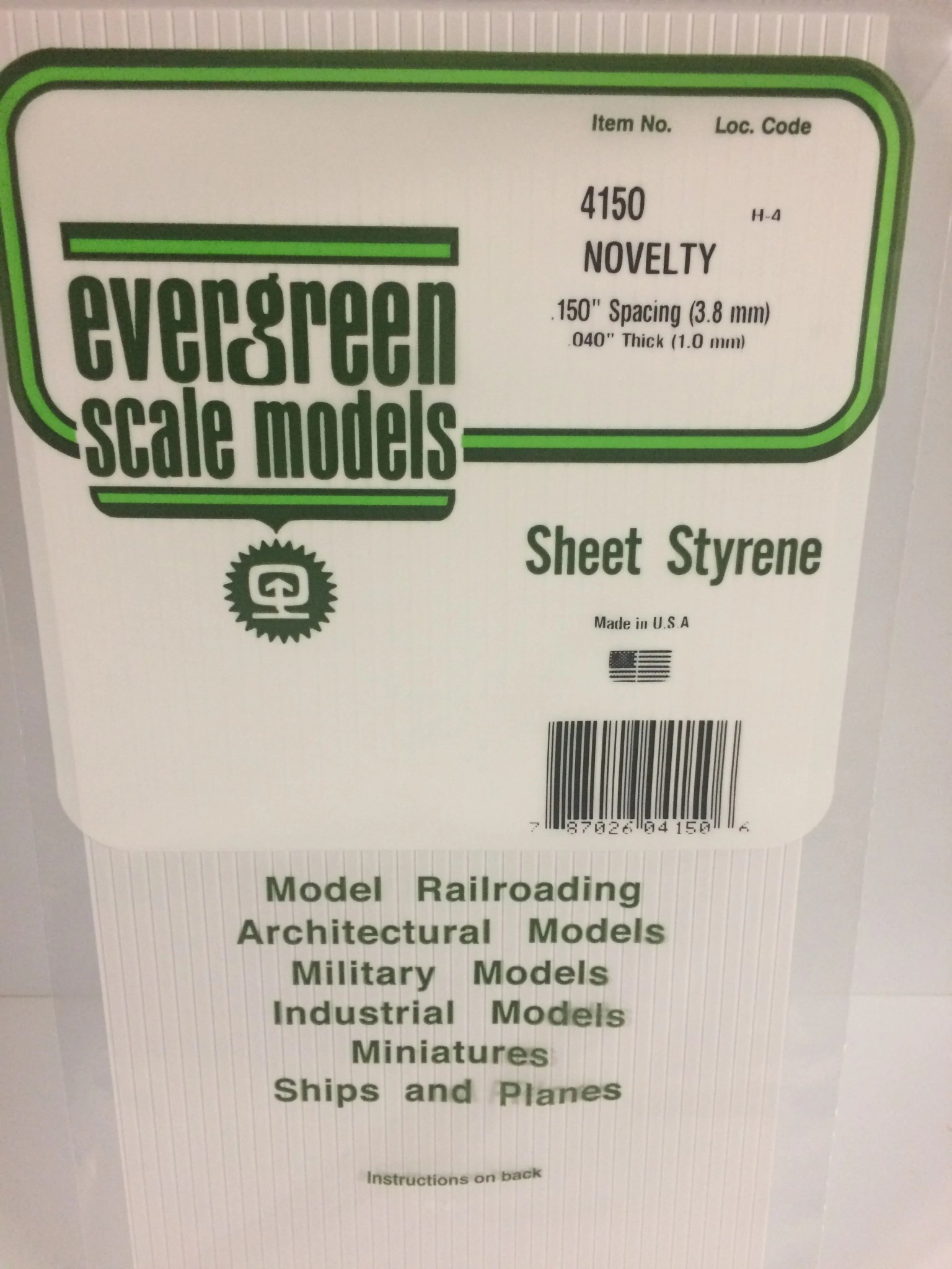 4150 Siding .040 Novelty .150"