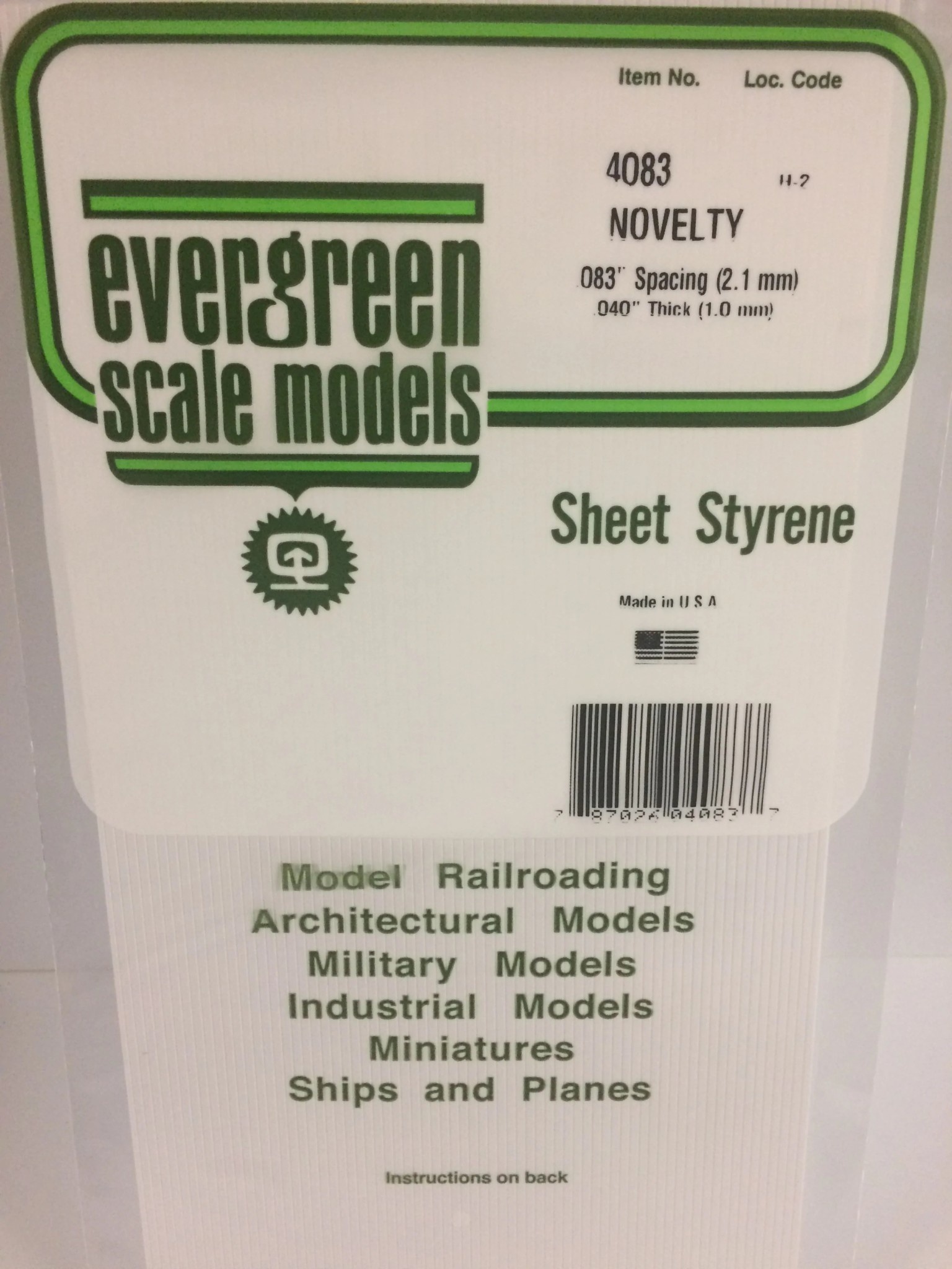 4083 Siding .040 Novelty .083"