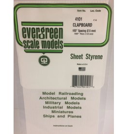 EVERGREEN EVG4101 CLAPBOARD .100 SPACING .040 THICKNESS
