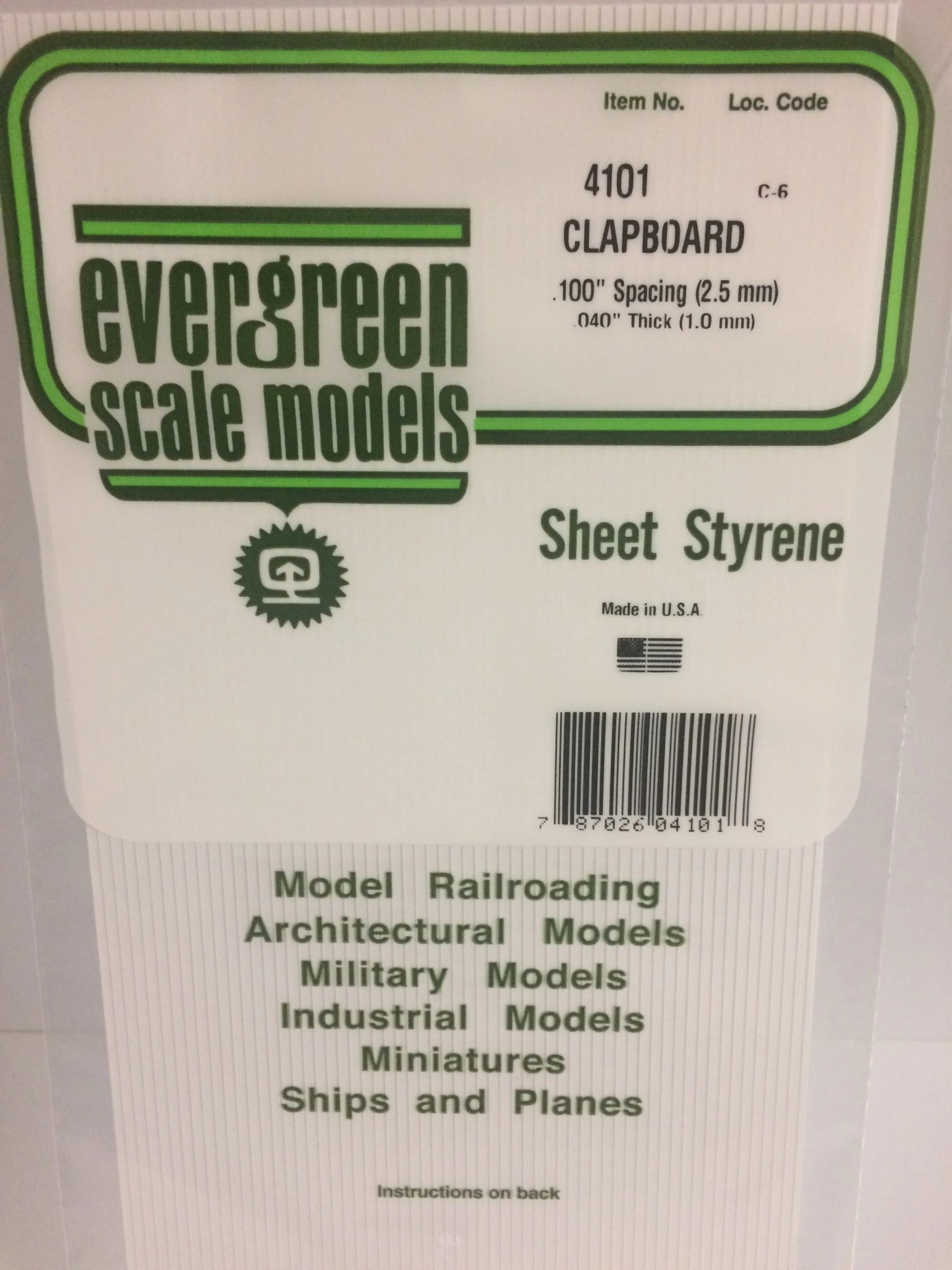 4101 Siding .040 Clpbrd .100"