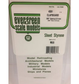 EVERGREEN EVG4081 CLAPBOARD .080 SPACING .040 THICKNESS