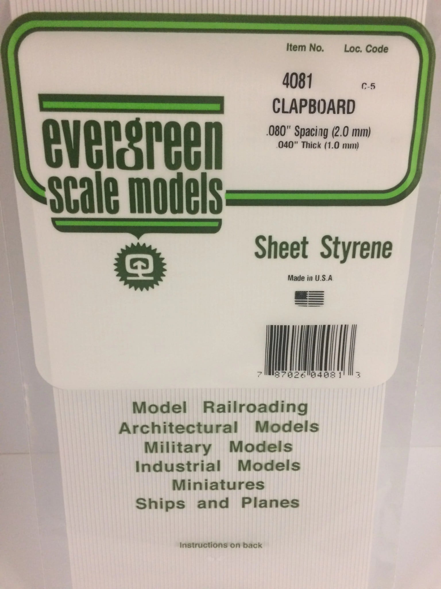 4081 Siding .040 Clpbrd .080"