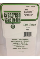 EVERGREEN EVG4051 CLAPBOARD .050 SPACING .040 THICKNESS