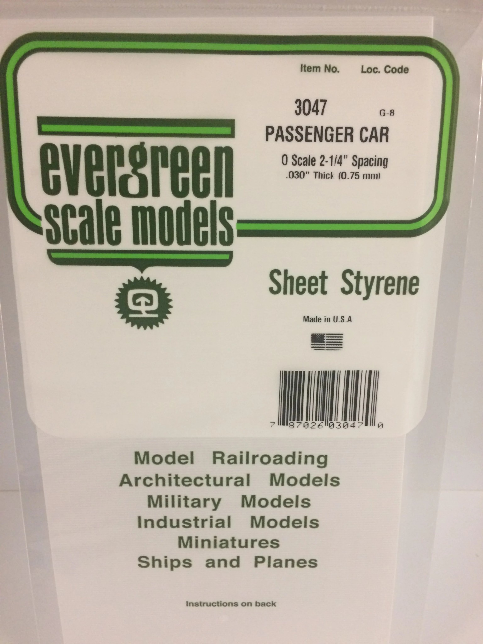 3047 O Passenger Car Siding