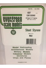 EVERGREEN EVG4037 CAR SIDING HO SCALE 3-1/4 SPACING .040 THICKNESS