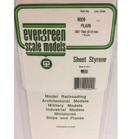 EVERGREEN EVG9009 .005 SHEET PLAIN 3PC