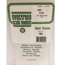 EVERGREEN EVG9005 .005 SHEET CLEAR 3PC
