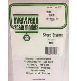 EVERGREEN EVG9100 .100 SHEET PLAIN 1PC