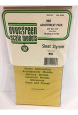 EVERGREEN EVG9905 .010X6"X12" SHEETS ASSORTED COLORS