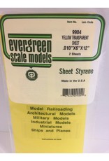EVERGREEN EVG9904 .010X6"X12" SHEETS YELLOW 2PC