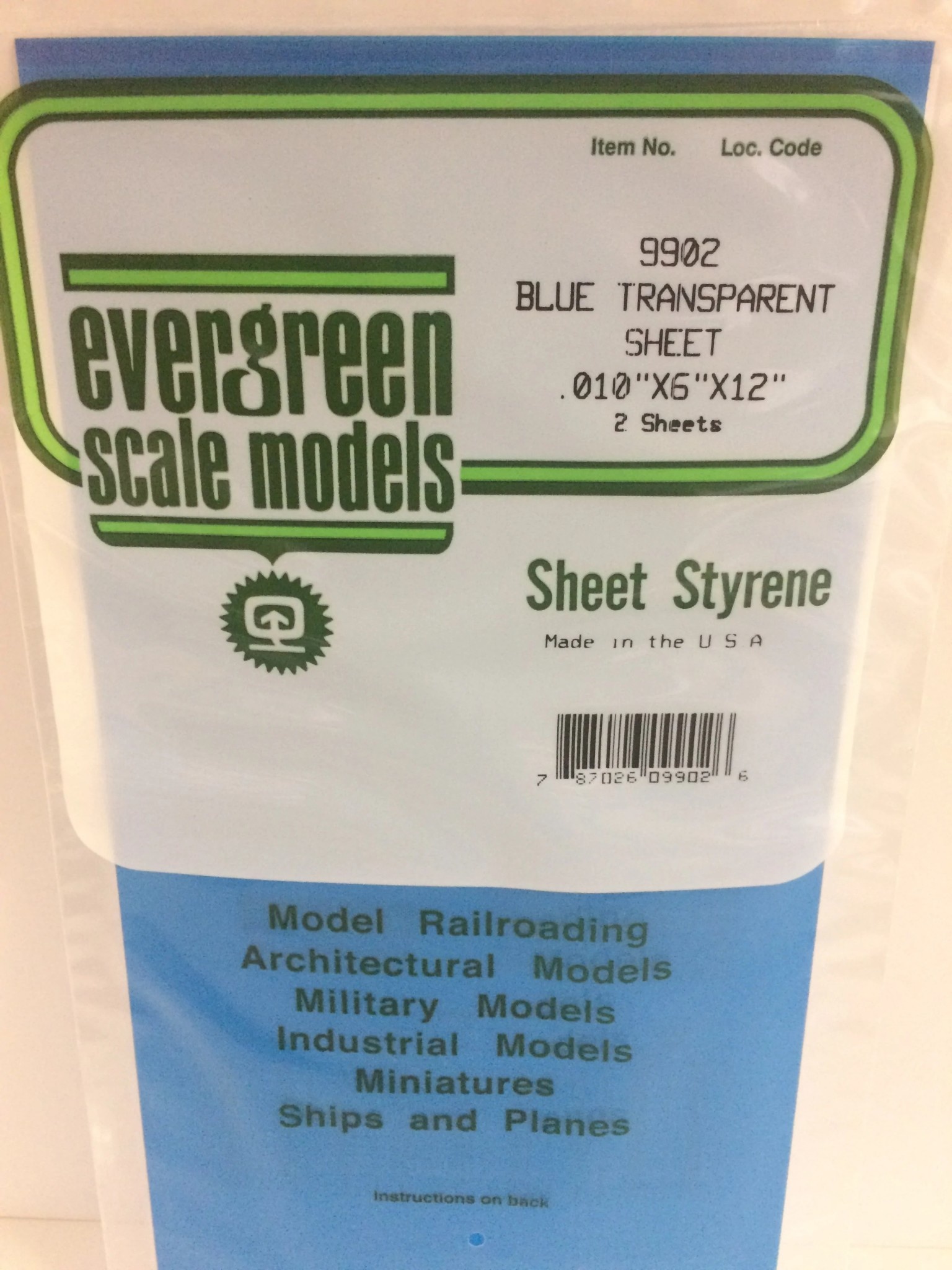 9902 Transparent Sheet Blu 2/