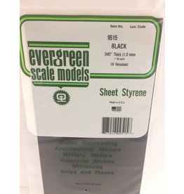 EVERGREEN EVG9515 .040 SHEETS BLACK 2PC