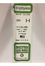 EVERGREEN EVG284 .125 (1/8) H COLUMN 3PC