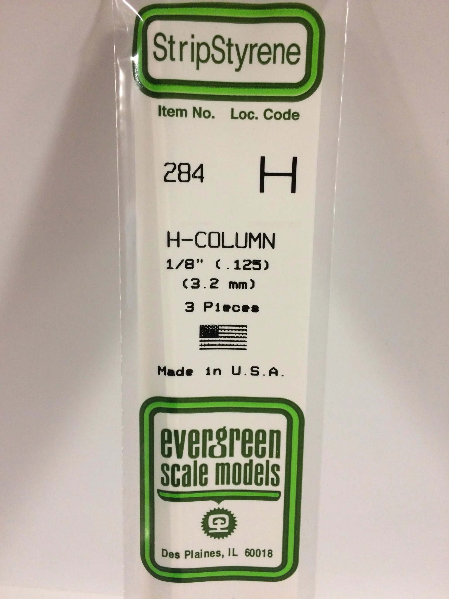 284 Styrene H-column .125" - 3