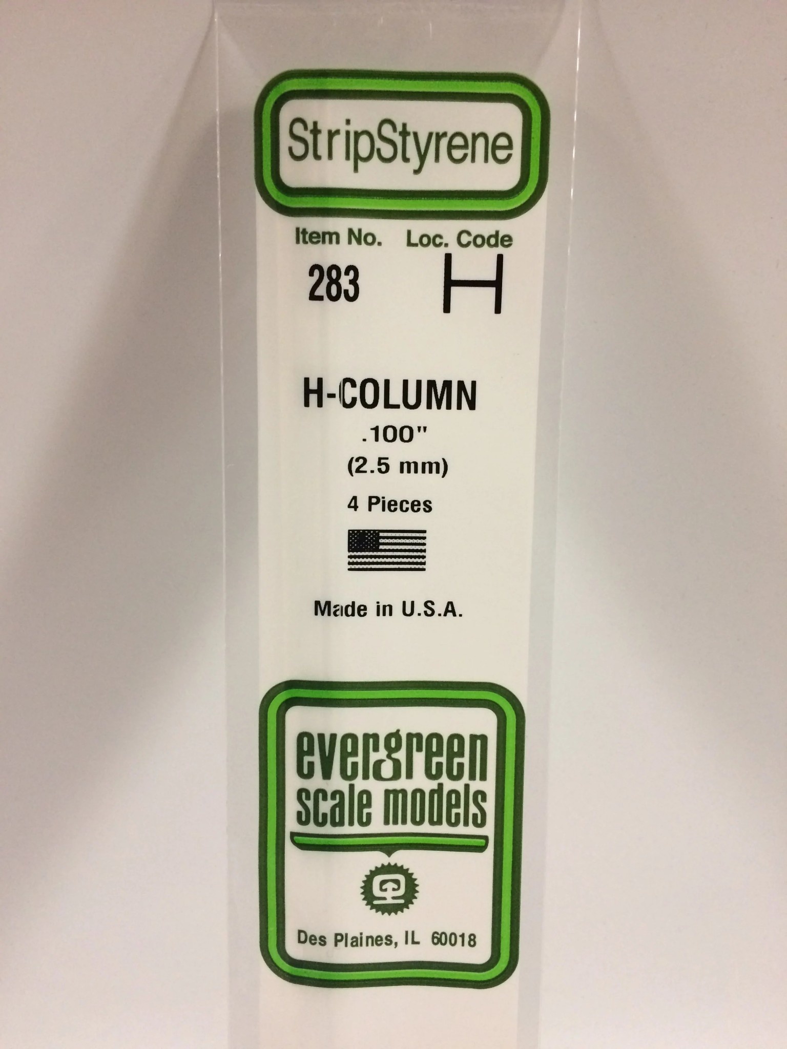283 Styrene H-column .100" 4/