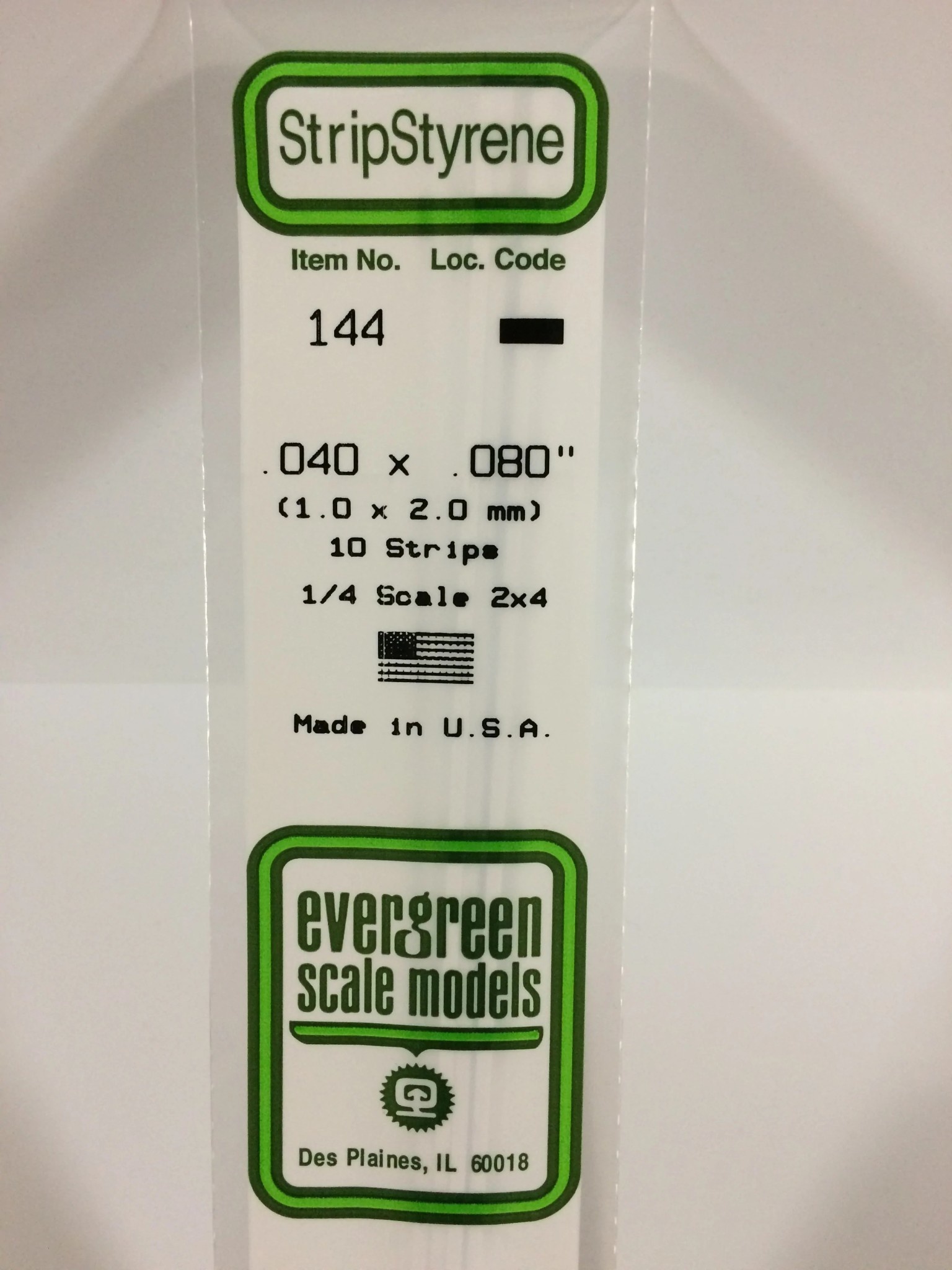 144 Styrene Strip .040x.080" 10/