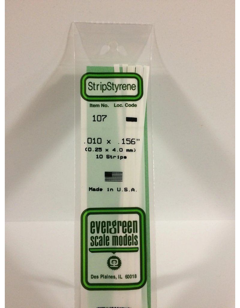 EVERGREEN EVG107 .010X.156 STRIPS 10PC