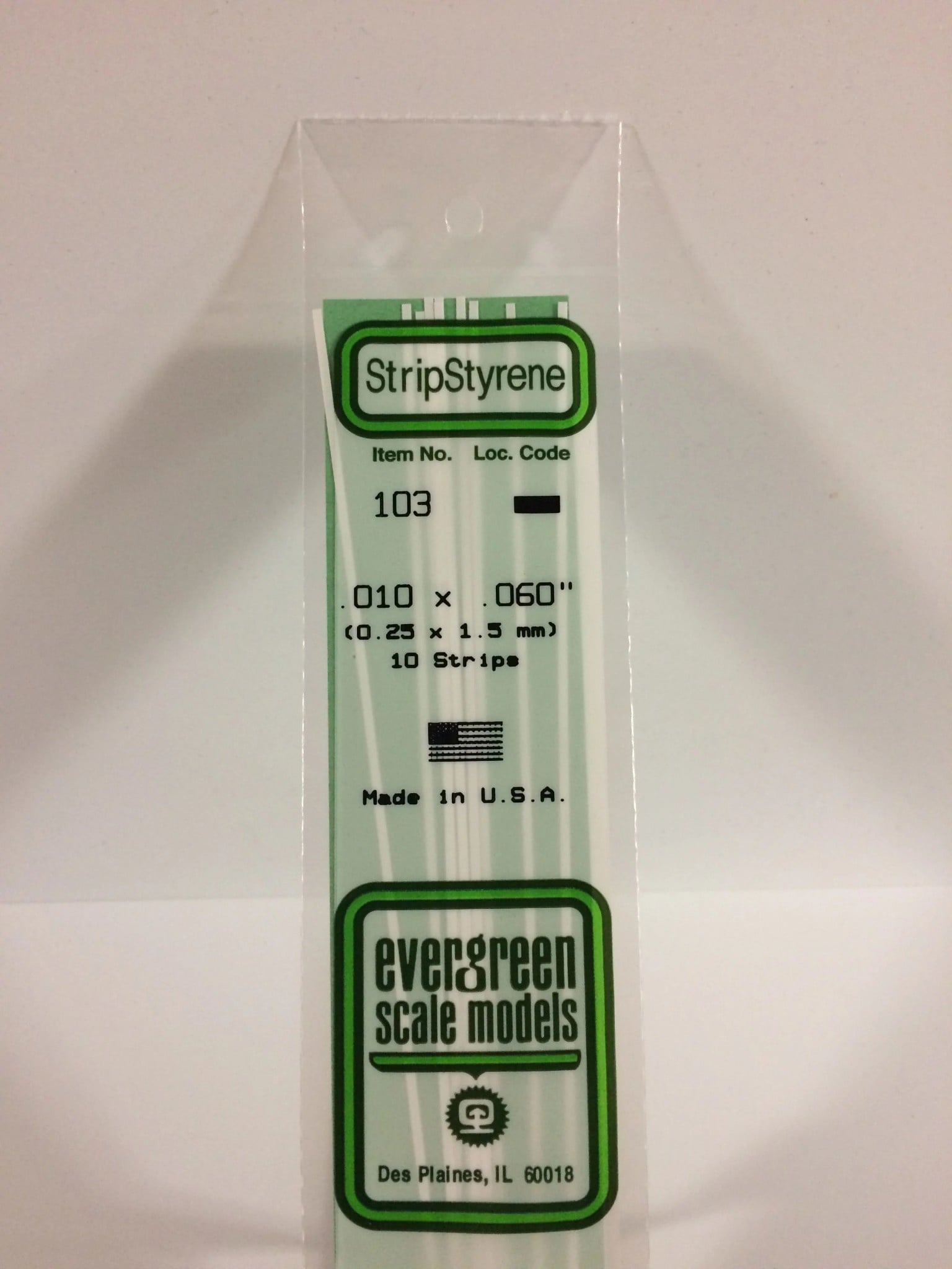 103 Styrene Strip .010x.060" 10/