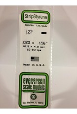 EVERGREEN EVG127 .020X.156 STRIPS 10PC