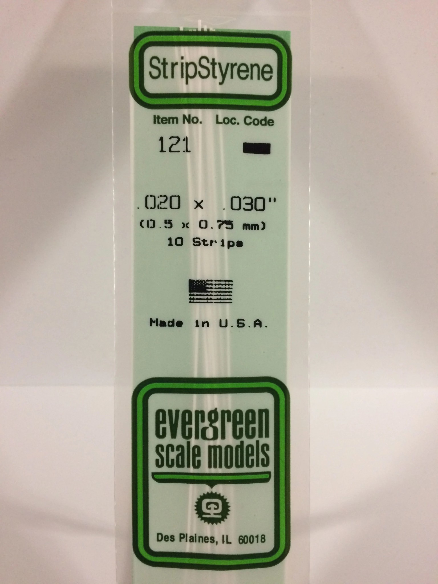 121 Styrene Strip .020x.030" 10/