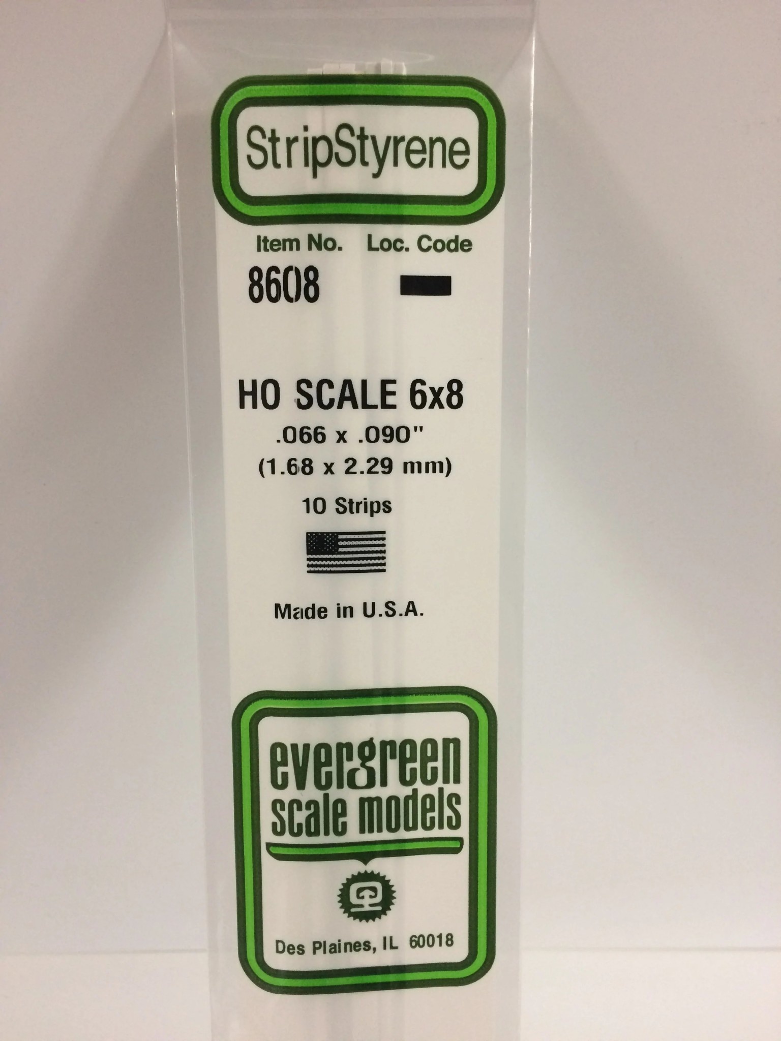 8608 Styrene Strip 6x8" 10/