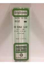 EVERGREEN EVG8112 HO SCALE 1X12 .011X.135 STRIPS 10PC
