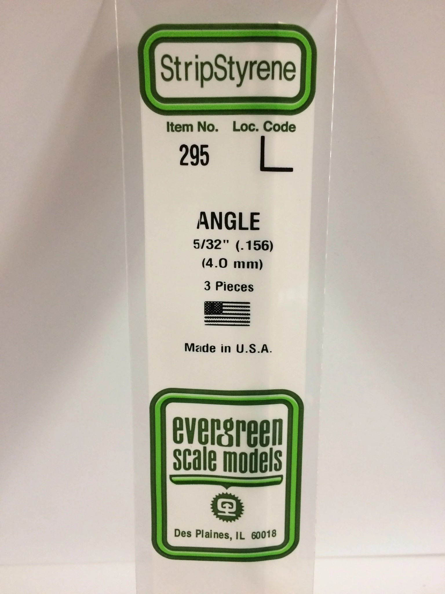295 Styrene angles .156" 3/
