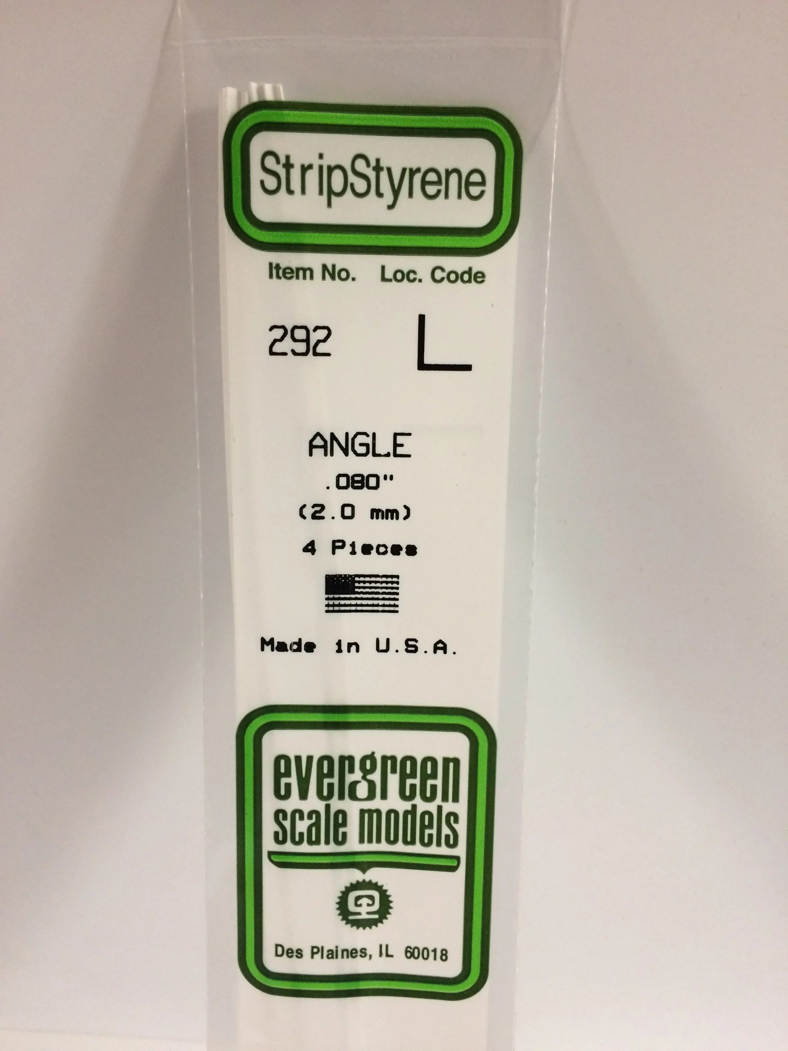 292 Styrene angles .080" 4/