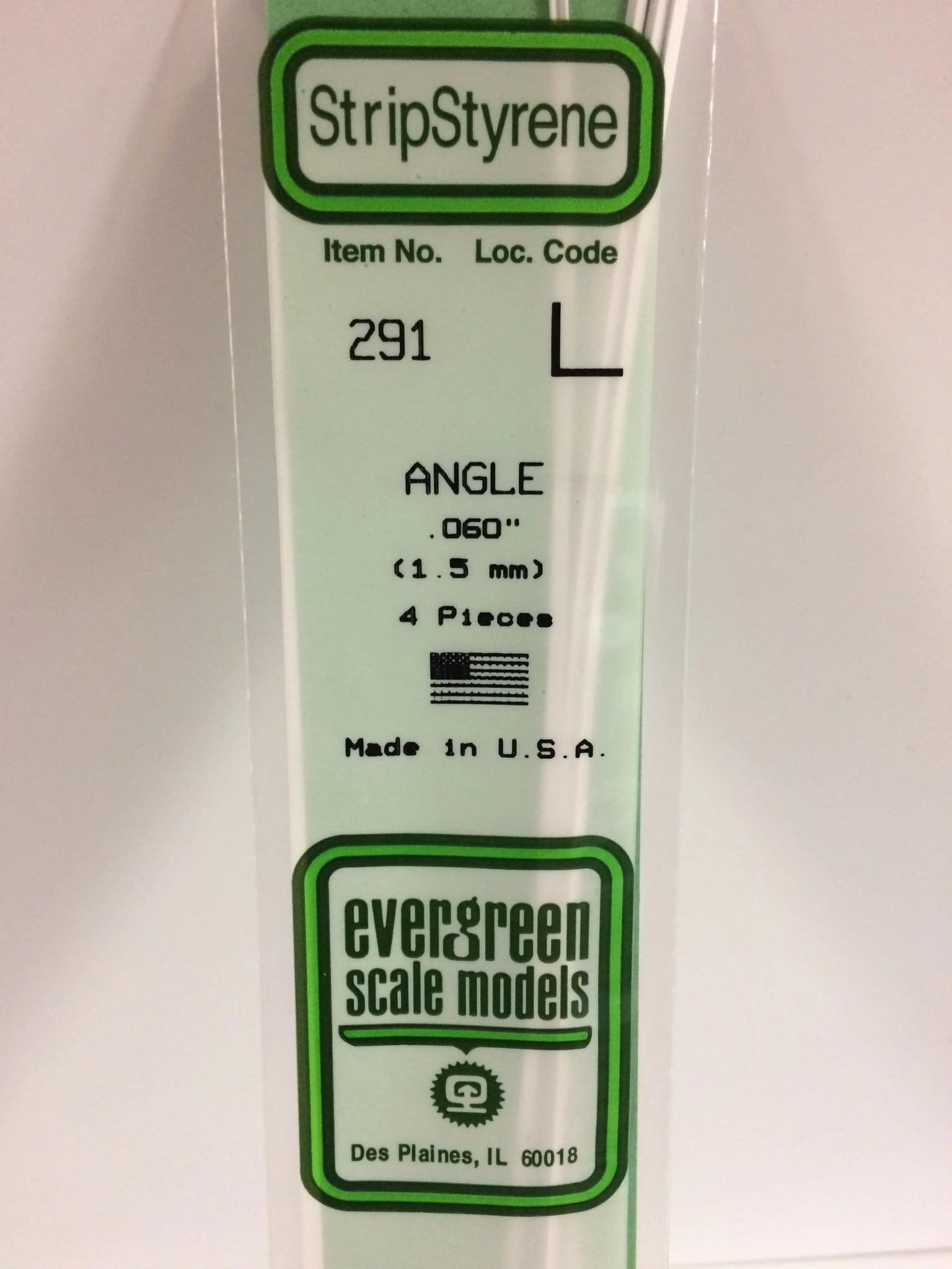 291 Styrene Angles .060" 4/