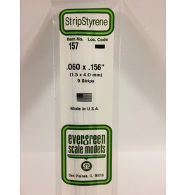 EVERGREEN EVG157 .060X.156 STRIPS 9PC