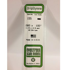 EVERGREEN EVG155 .060X.100 STRIPS 10PC