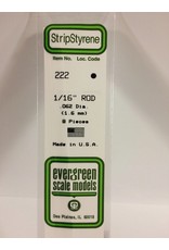 EVERGREEN EVG222 1/16 (.062) ROD 8PC