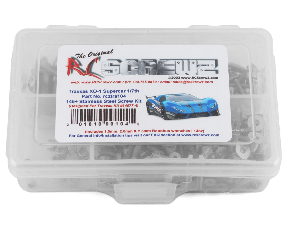 RCZTRA104 TRAXXAS XO-1 STAINLESS SCREW KIT