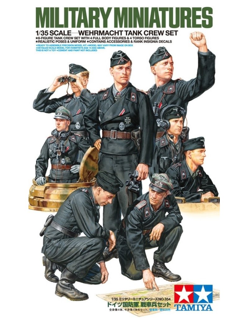TAMIYA TAM35354 1/35 WEHRMACHT TANK CREW SET PLASTIC MODEL KIT