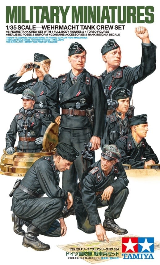 TAM35354 1/35 WEHRMACHT TANK CREW SET PLASTIC MODEL KIT
