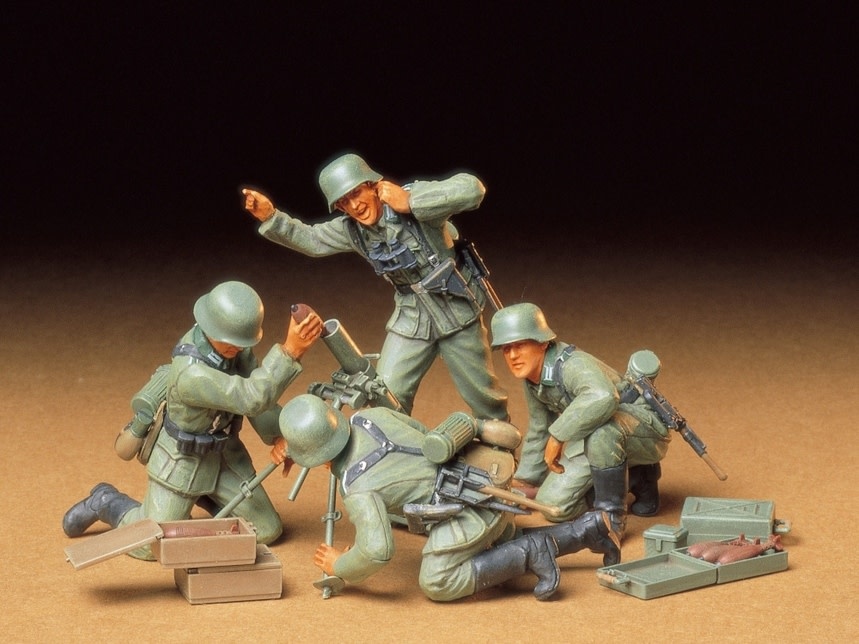 TAM35193 1/35 GERMAN INF MORTAR TEAM PLASTIC MODEL KIT