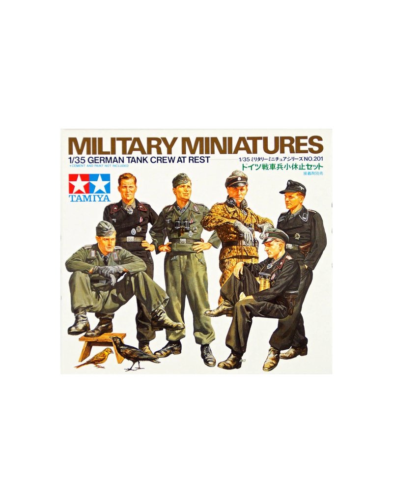 TAMIYA TAM35201 1/35 GERMAN TANK CREW AT REST PLASTIC MODEL KIT