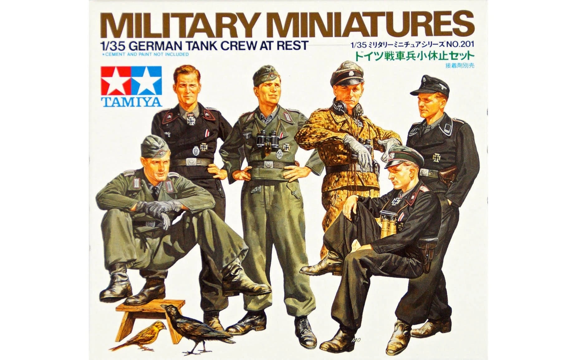 TAM35201 1/35 GERMAN TANK CREW AT REST PLASTIC MODEL KIT
