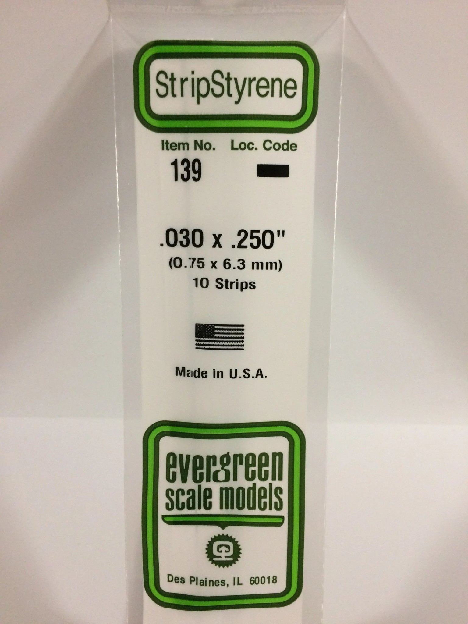 139 Styr strip .030x.250" 10/