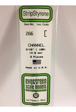 EVERGREEN EVG266 3/16 (.188) CHANNEL 4PC